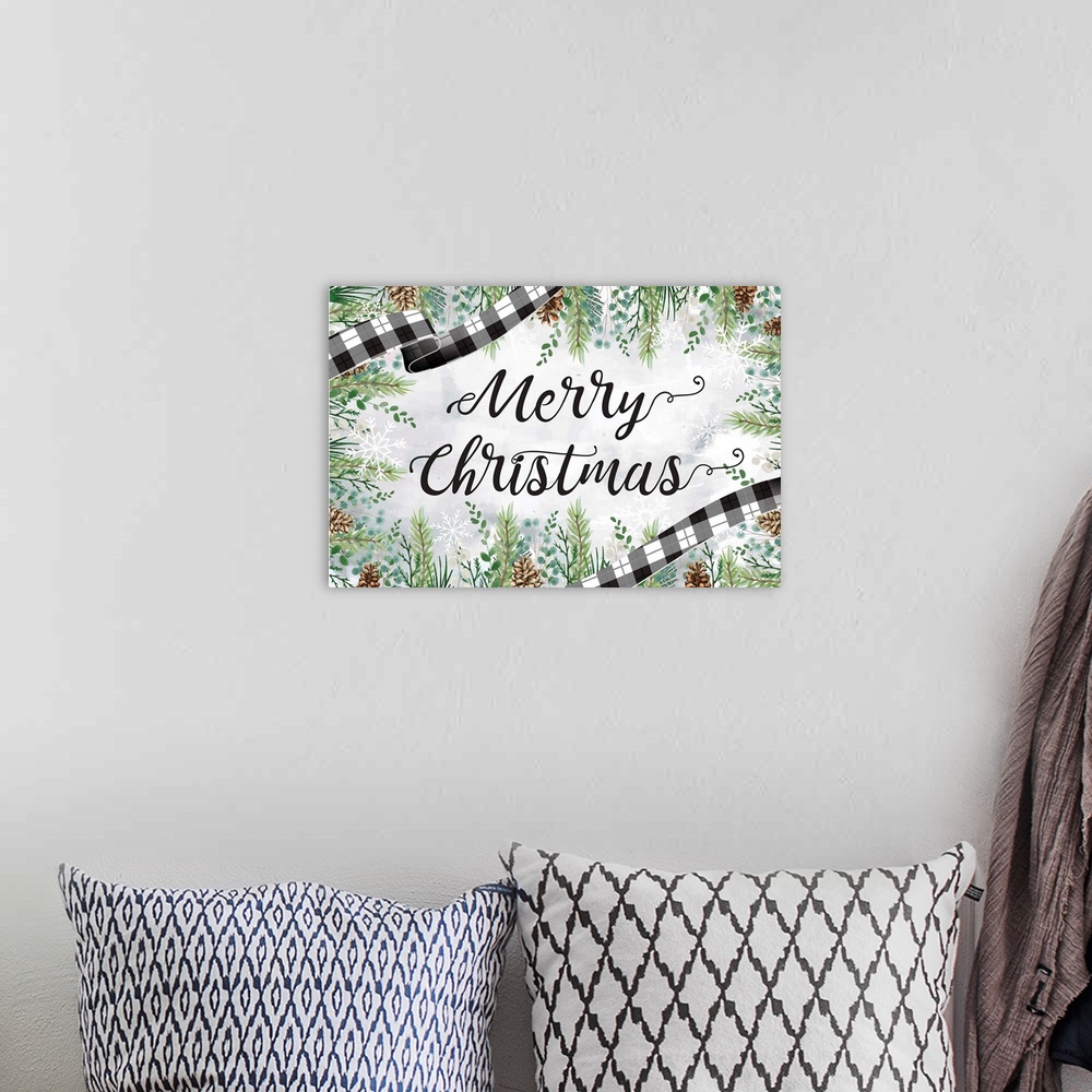A bohemian room featuring Merry Christmas