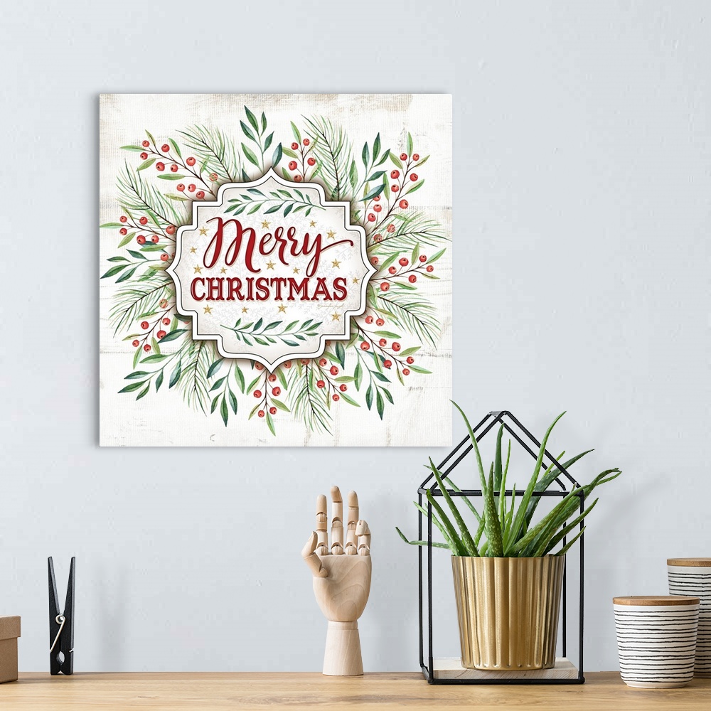 A bohemian room featuring Merry Christmas