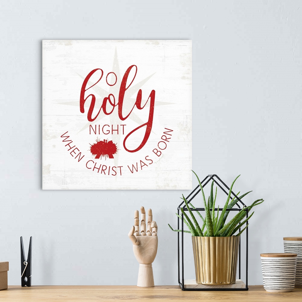 A bohemian room featuring O Holy Night - Red