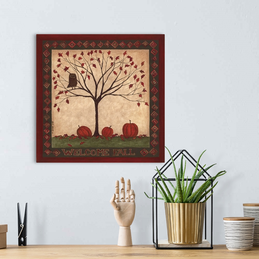 A bohemian room featuring Owl Tree