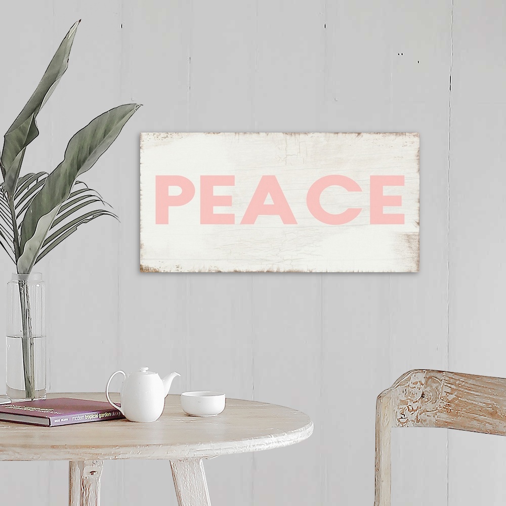 A farmhouse room featuring Peace Sign