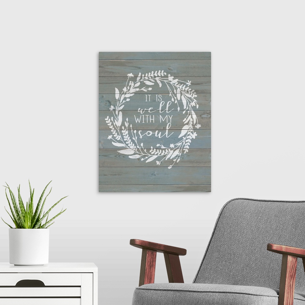 A modern room featuring Contemporary whimsical sentiment artwork using handlettering.