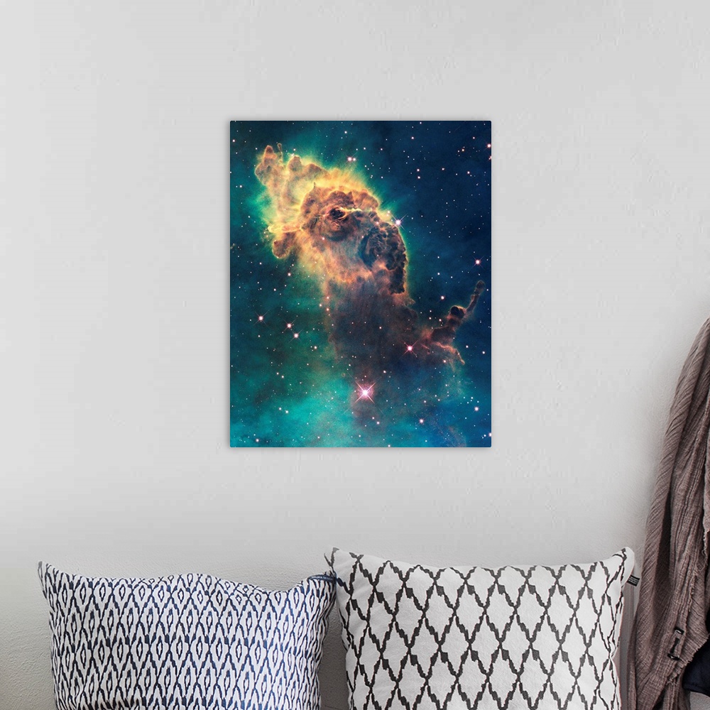 A bohemian room featuring Carina Nebula pillar. Hubble Space Telescope (HST) image of a three-light-year-long pillar of gas...