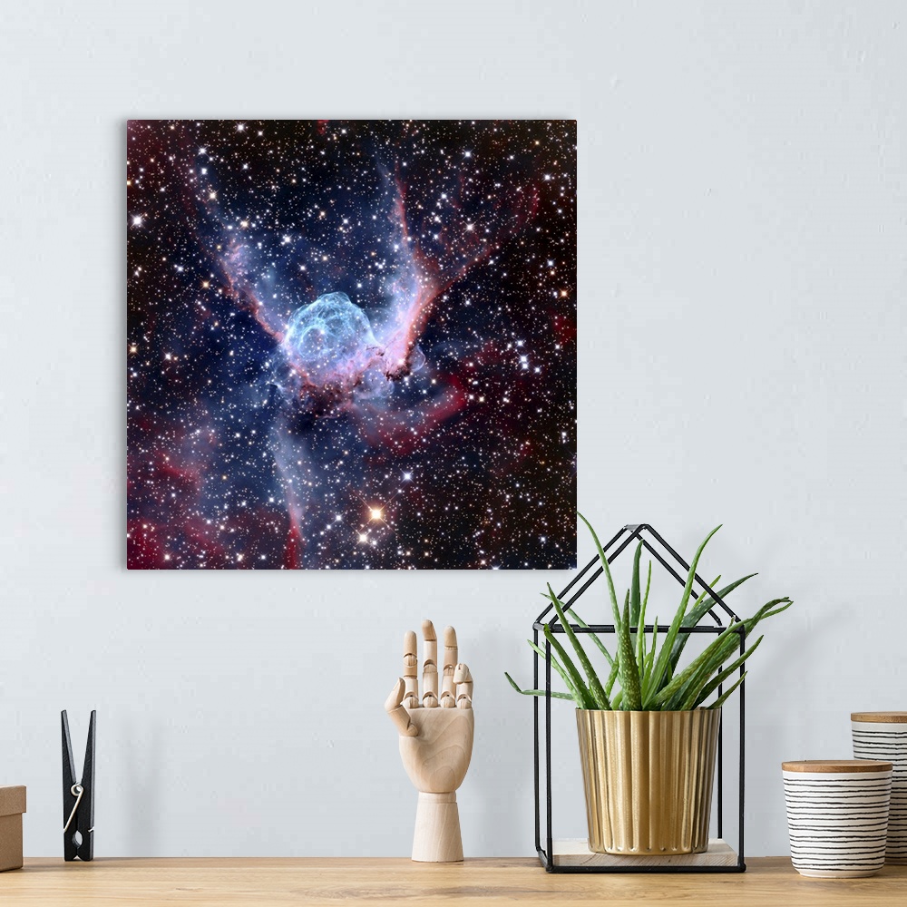 A bohemian room featuring NGC 2359 nebula. Optical image of the Wolf-Rayet emission nebula NGC 2359, also known as Thor's H...