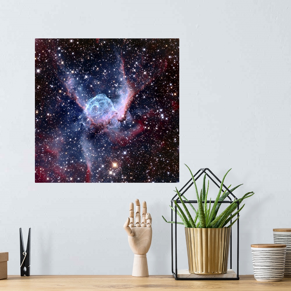 A bohemian room featuring NGC 2359 nebula. Optical image of the Wolf-Rayet emission nebula NGC 2359, also known as Thor's H...