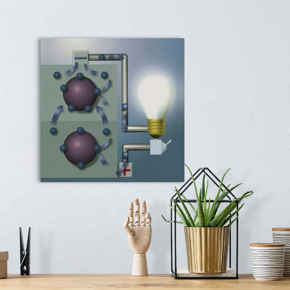 A bohemian room featuring Solar cell (image 3 of 3). Computer illustration of a solar cell discharging. Solar cells convert...
