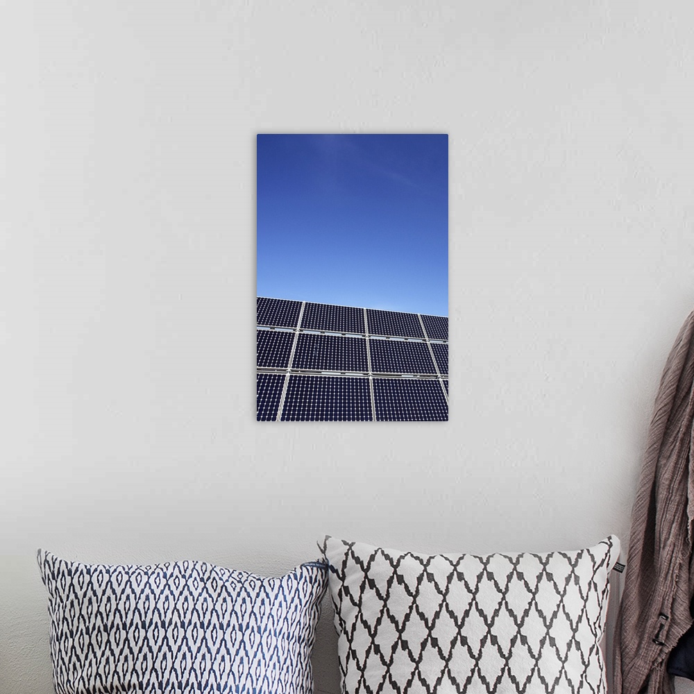 A bohemian room featuring Solar panel, close-up.