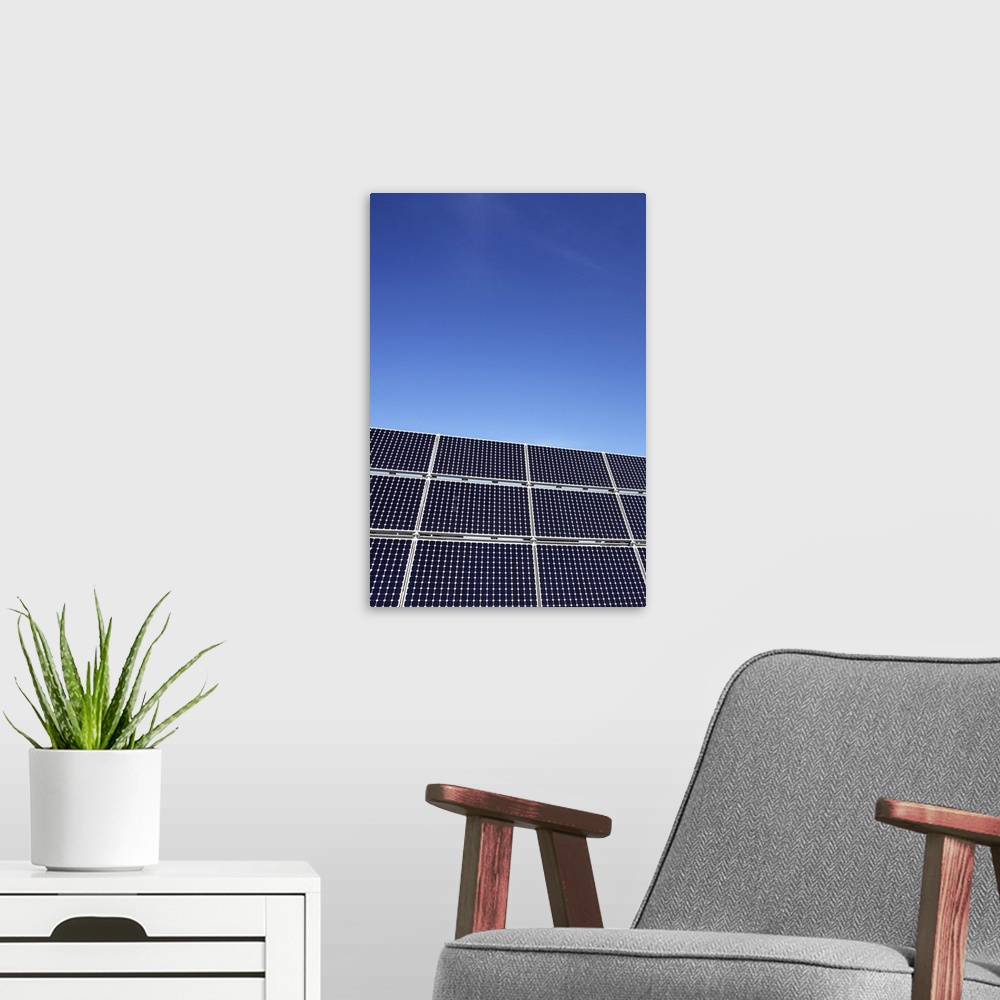 A modern room featuring Solar panel, close-up.