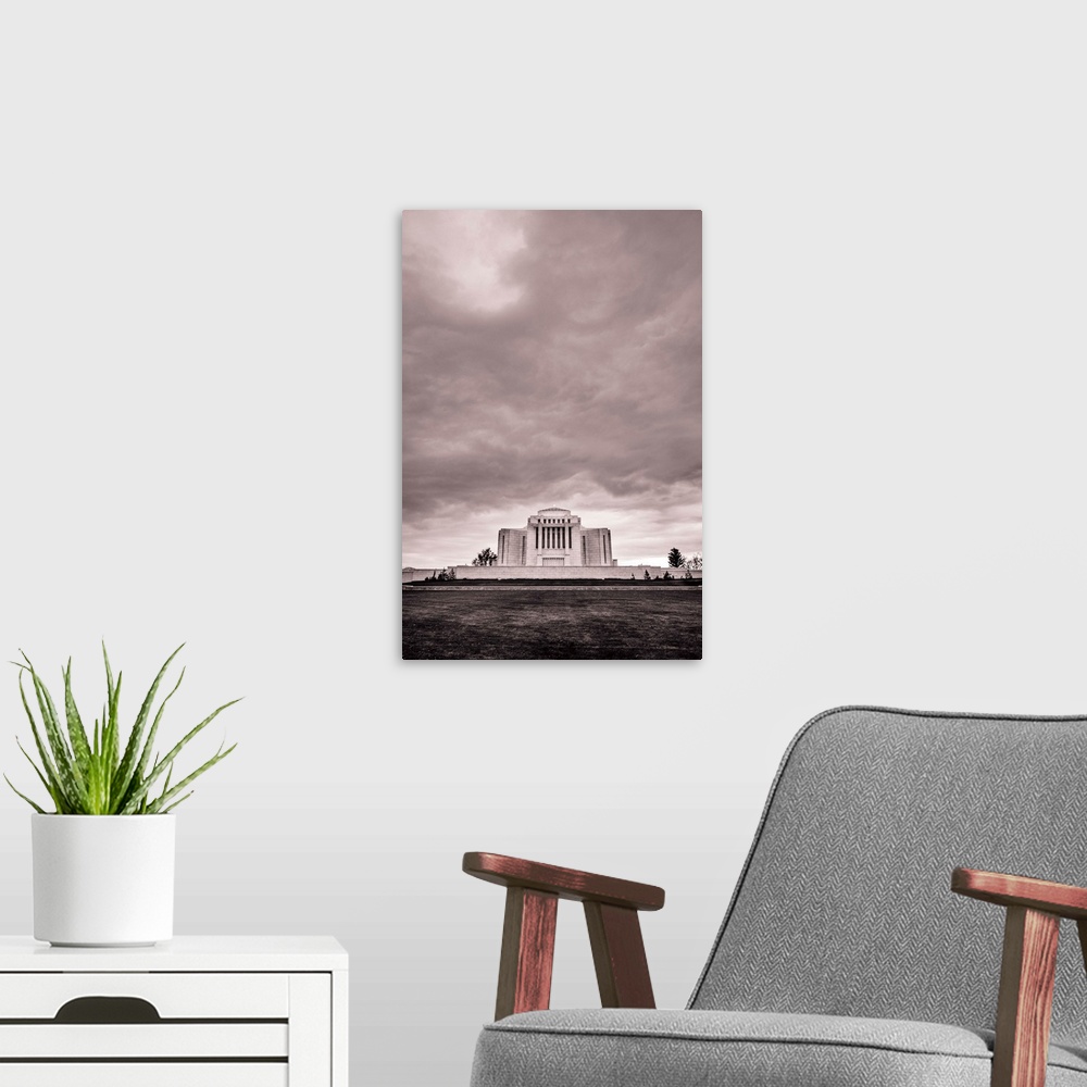 A modern room featuring The Cardston Alberta Temple is one of the oldest standing temples and the first to be built in Ca...