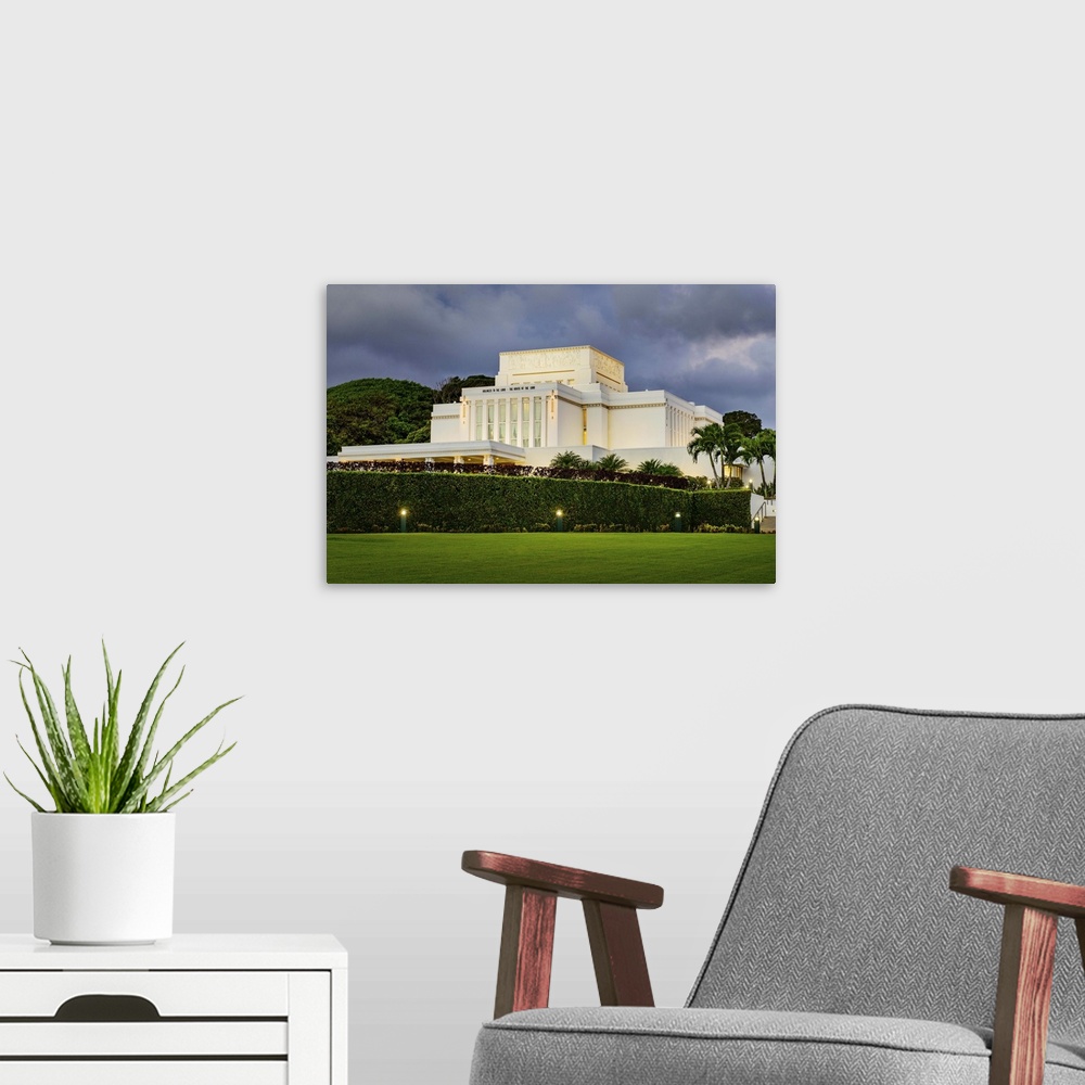 A modern room featuring The Laie Hawaii Temple was the fifth operating temple and the first to be built in Hawaii. It's e...