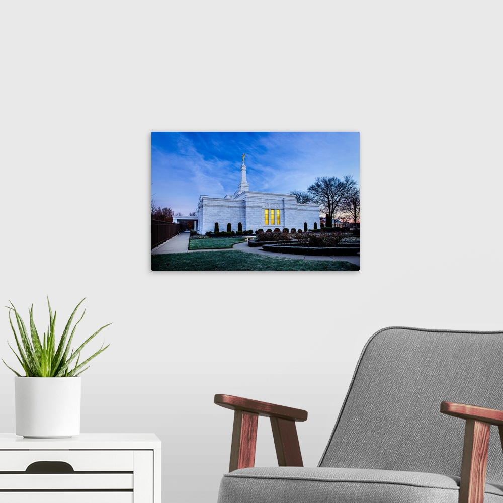 A modern room featuring The Nashville Tennessee Temple is located in Franklin, Tennessee. Though not owned by the temple,...
