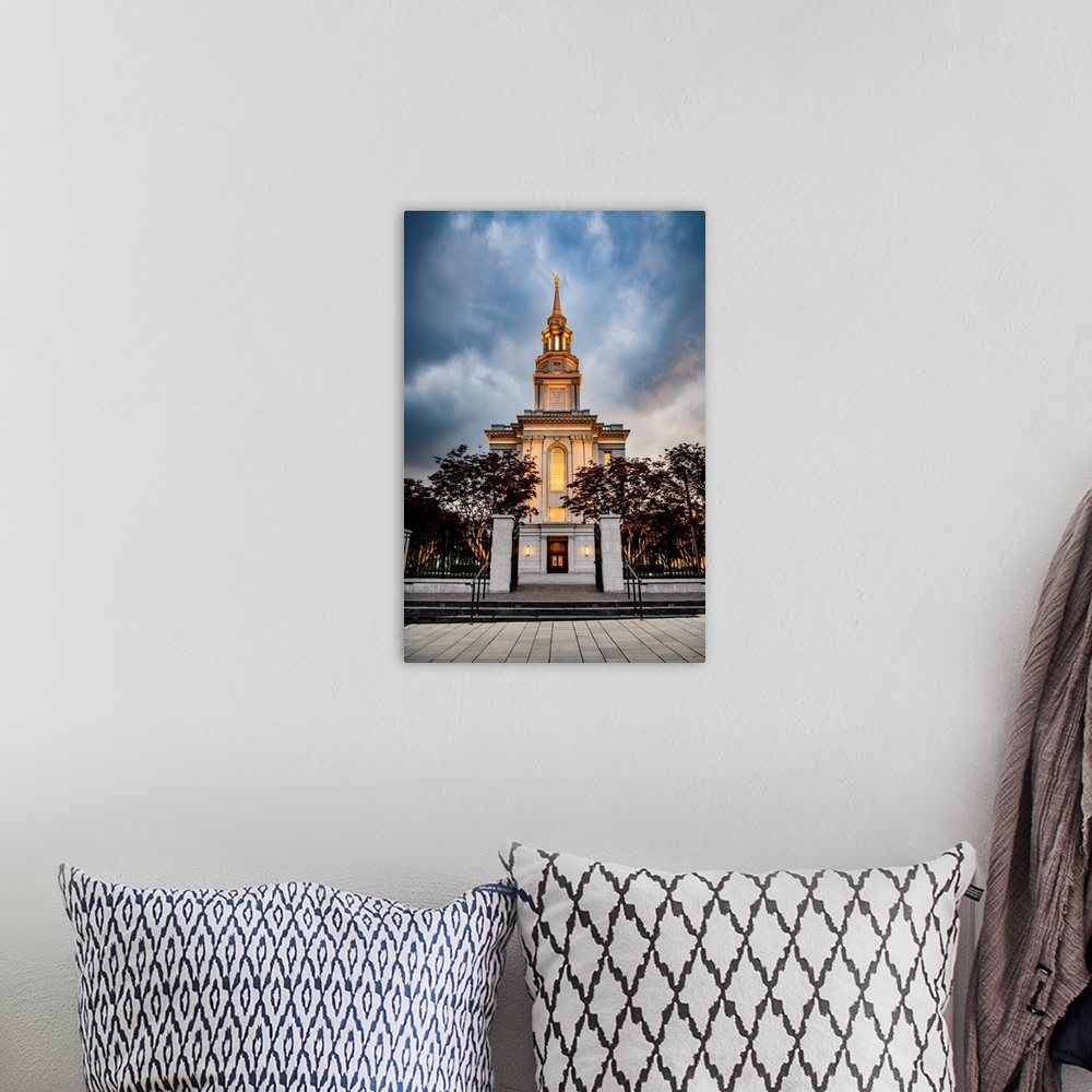 A bohemian room featuring Philadelphia Pennsylvania Temple, Moody Skies, Philadelphia, PA
