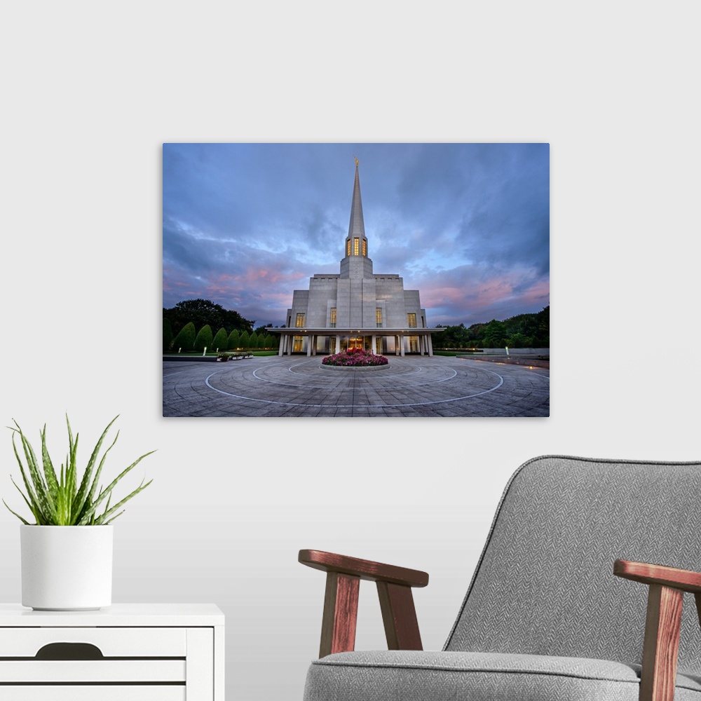 A modern room featuring The Preston England Temple is located in Northern England and includes many facilities found usef...
