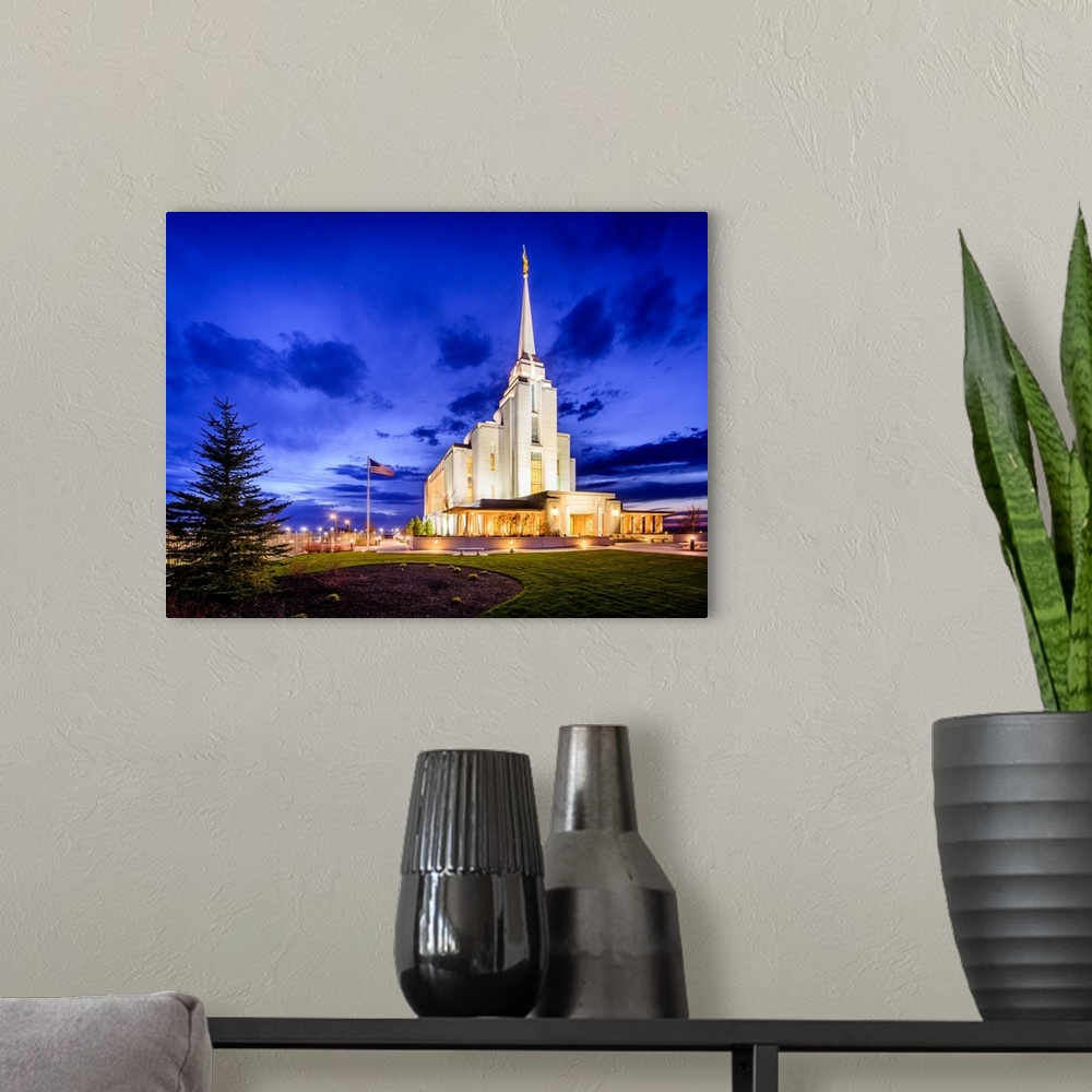 A modern room featuring The Rexburg Idaho Temple is the 125th operating temple and is located near the Brigham Young Univ...