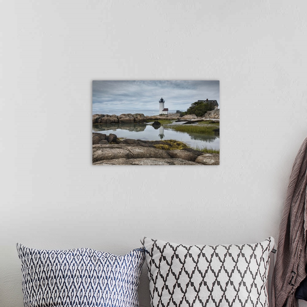A bohemian room featuring Annisquam Harbor Lighthouse in Maine.