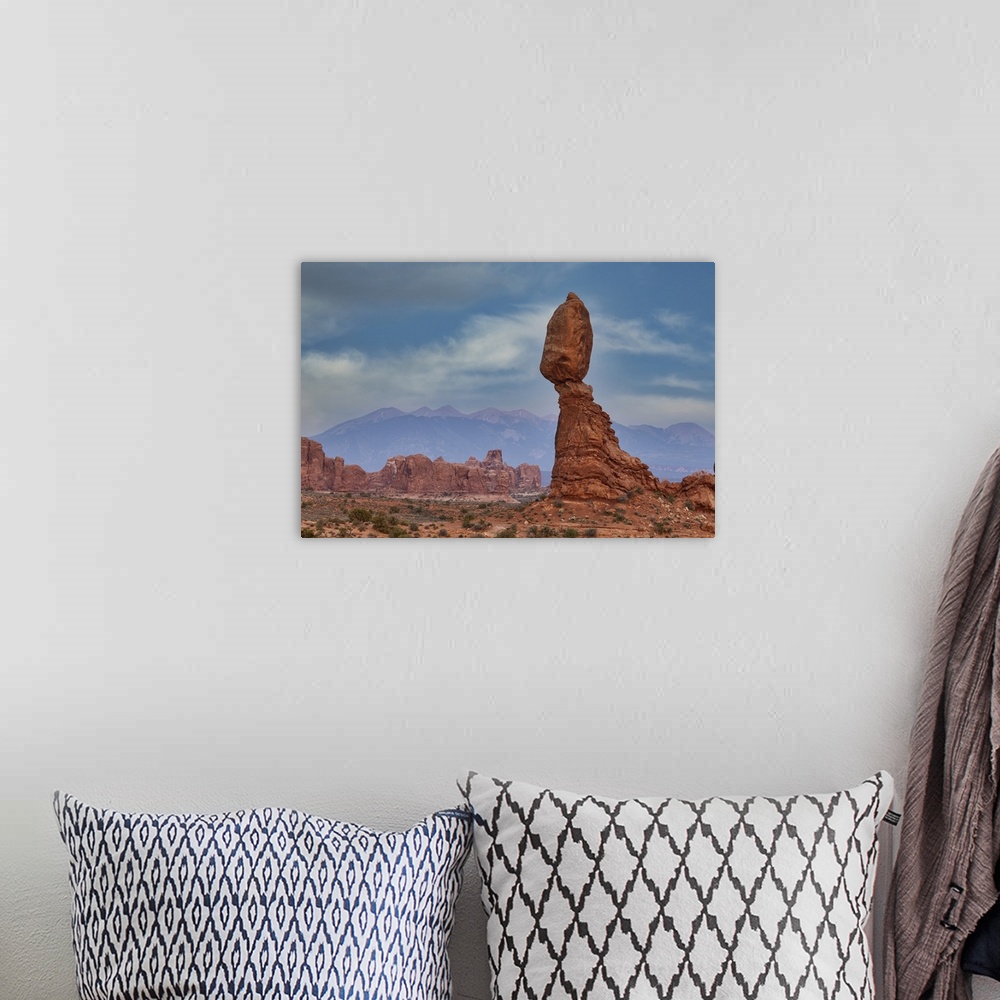A bohemian room featuring Balanced Rock in Arches National Park