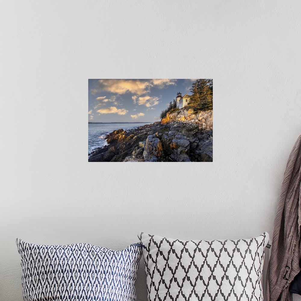 A bohemian room featuring Bass Harbor Lighthouse in Acadia National Park