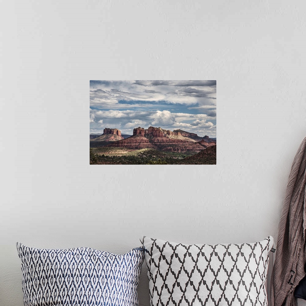 A bohemian room featuring Cathedral rocks at sunset in Sedona, Arizona