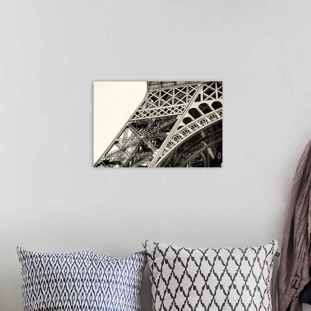 A bohemian room featuring Close up of the Eiffel Tower in Paris, France