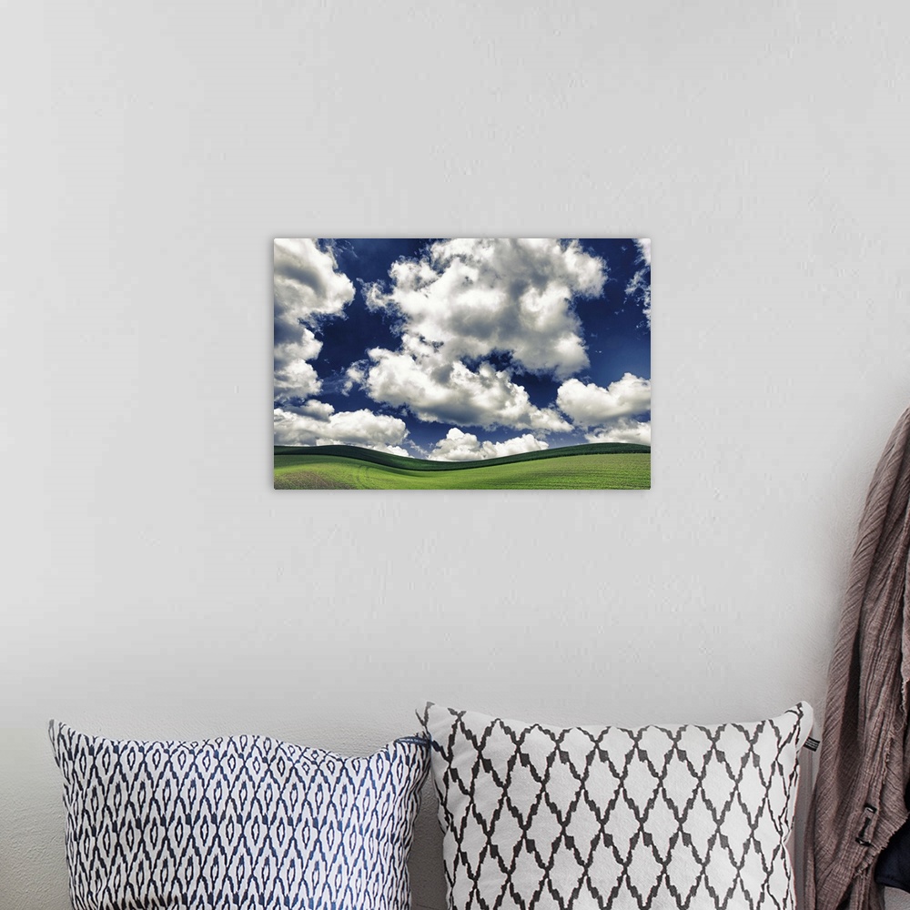 A bohemian room featuring Clouds over the fields, Palouse, Washington