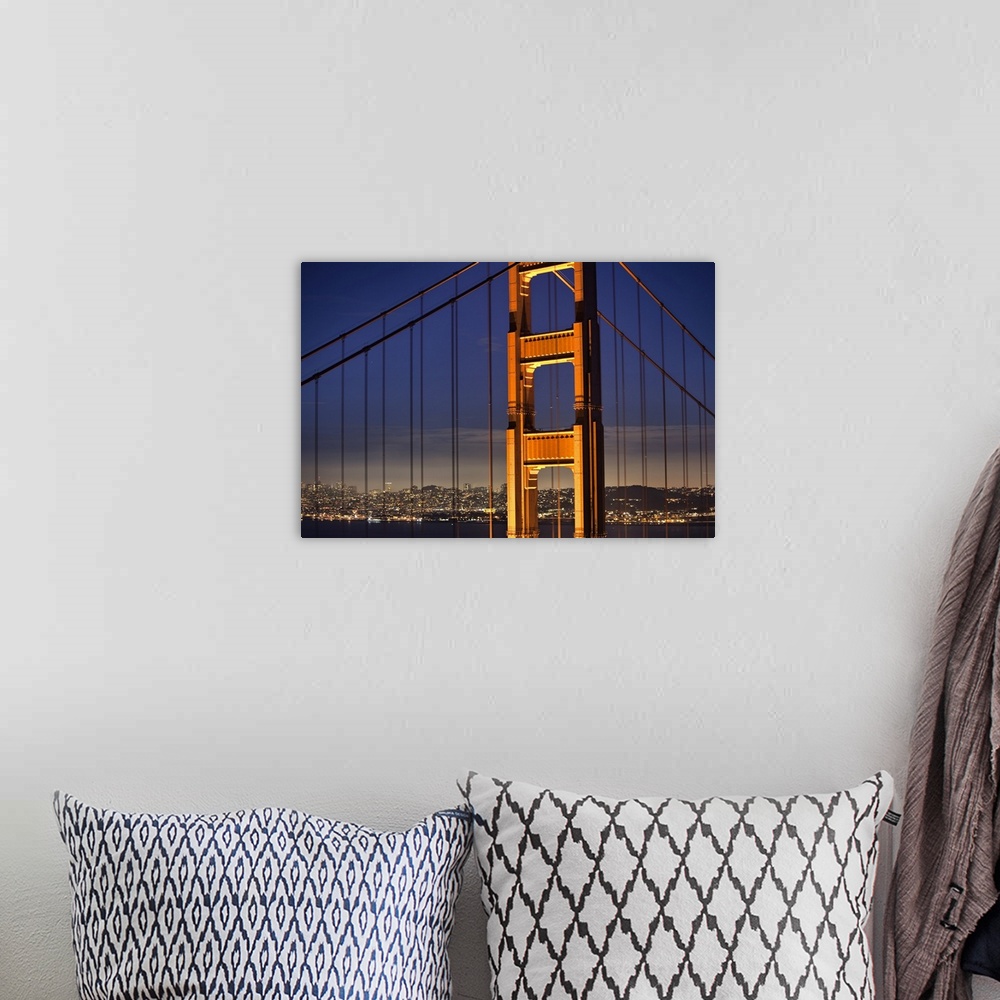 A bohemian room featuring Golden Gate City View