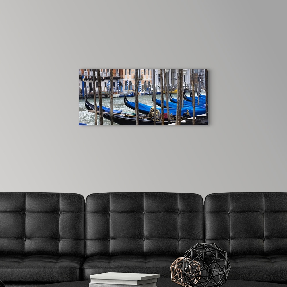 A modern room featuring Gondolas on the Grand Canal in Venice, Italy