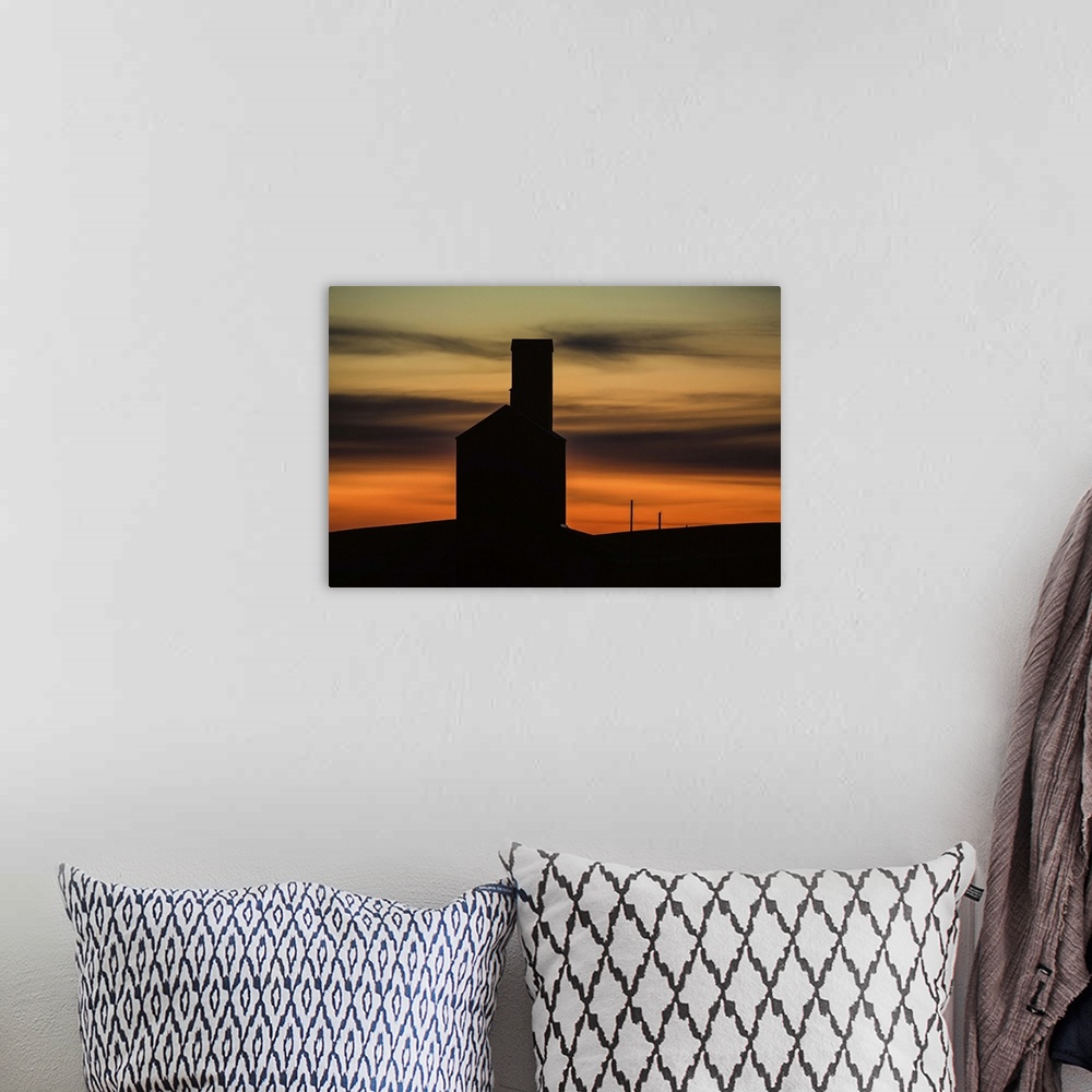 A bohemian room featuring Grain elevator at sunset in the Palouse, Washington