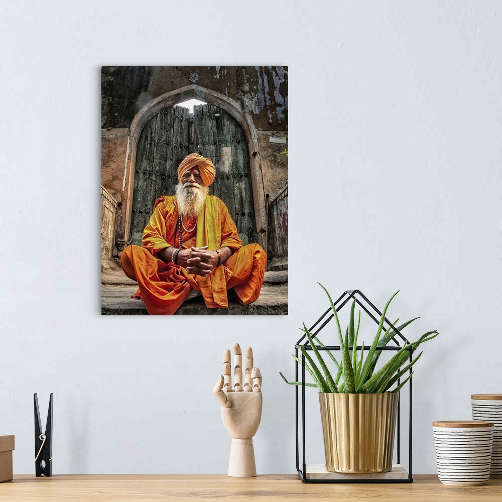 A bohemian room featuring Holy Man in Old Delhi inRaisthan, India
