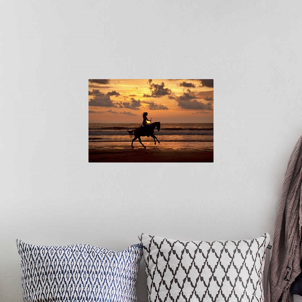 A bohemian room featuring Horseback Sunset, Costa Rica