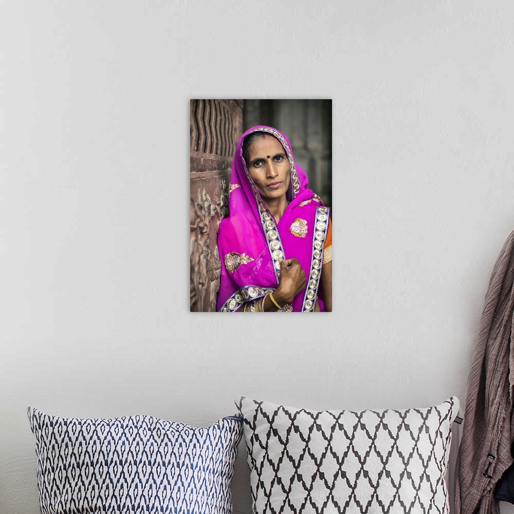 A bohemian room featuring Indian woman at the Taj Mahal in Agra, India