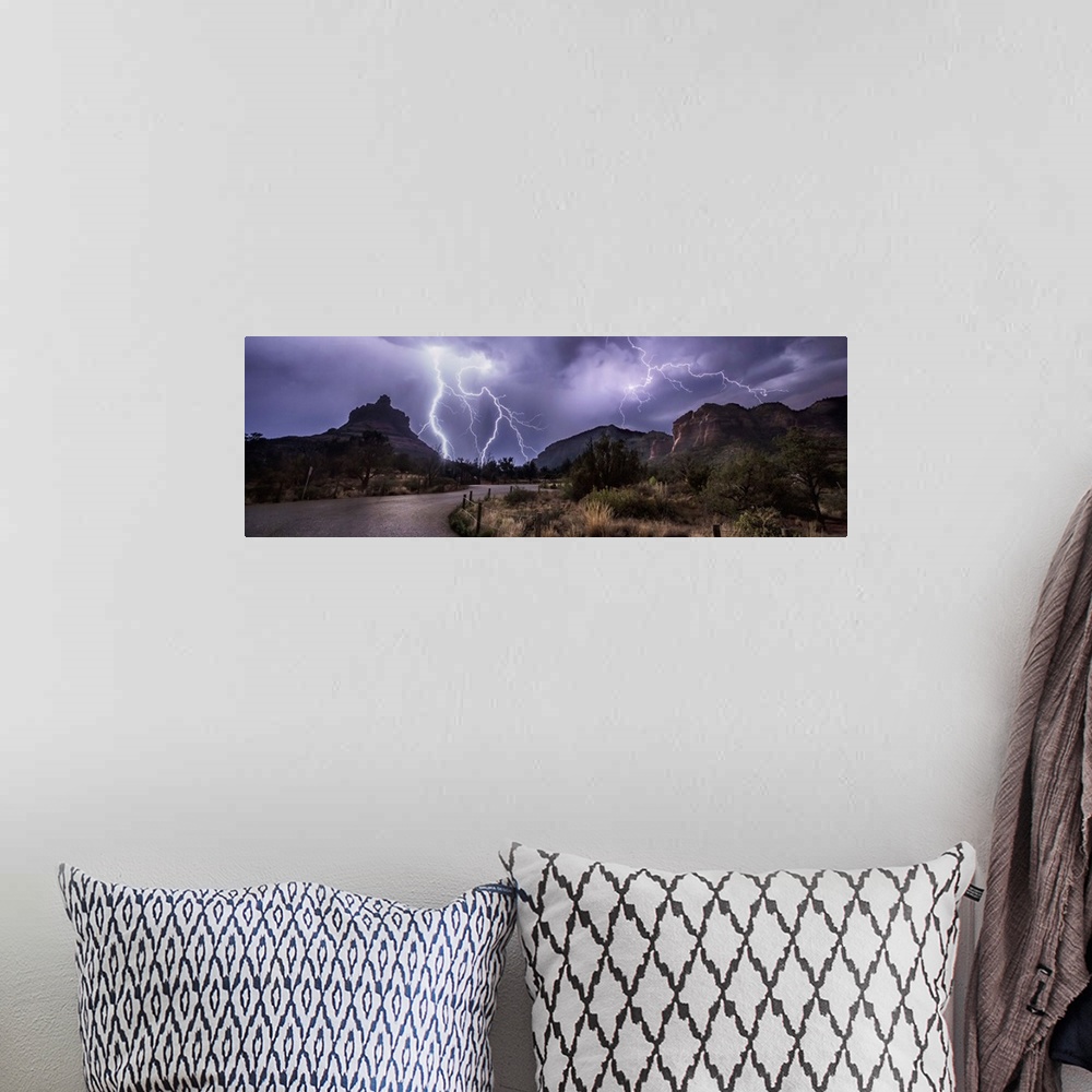 A bohemian room featuring Lightning over Sedona, Arizona