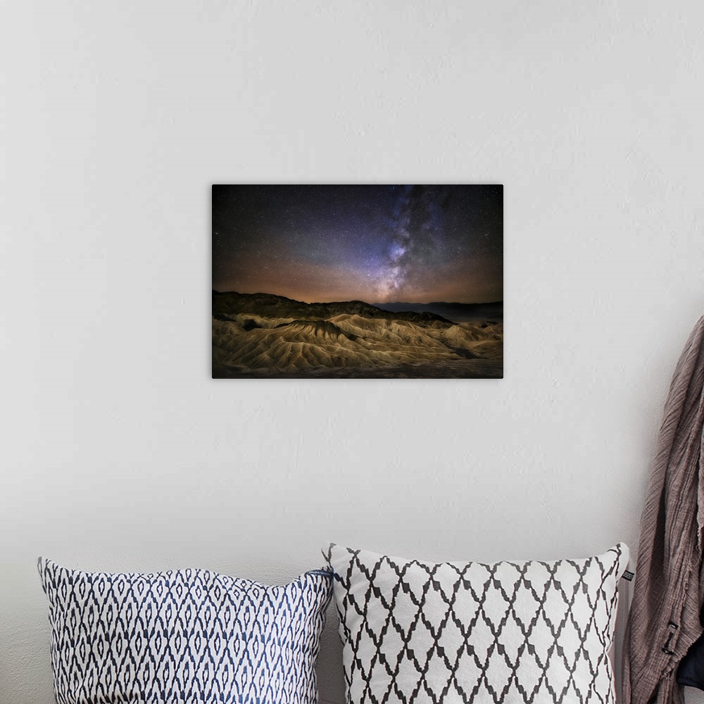 A bohemian room featuring Milky Way over Zabriski Point in Death Valley National Park