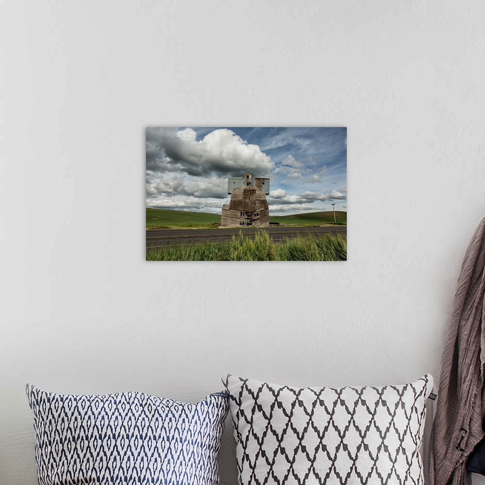 A bohemian room featuring Old grain elevator in the Palouse region of Washington.
