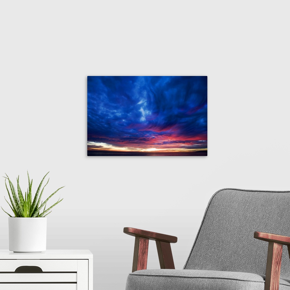 A modern room featuring Painted Clouds