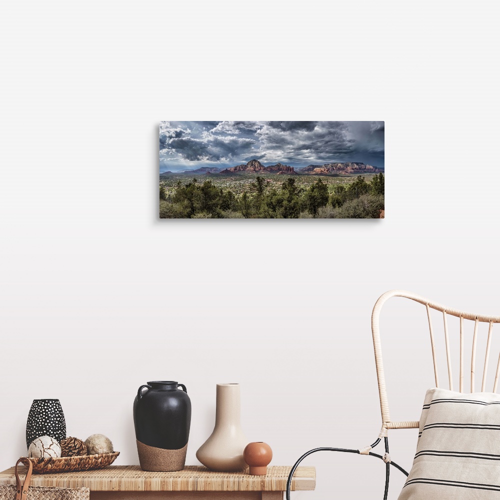 A farmhouse room featuring Panorama view of Sedona, Arizona from above
