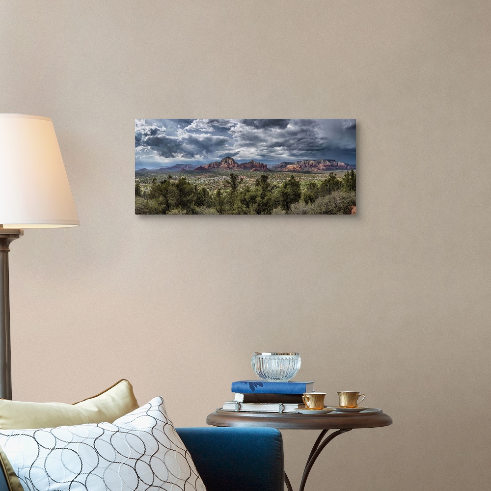 A traditional room featuring Panorama view of Sedona, Arizona from above