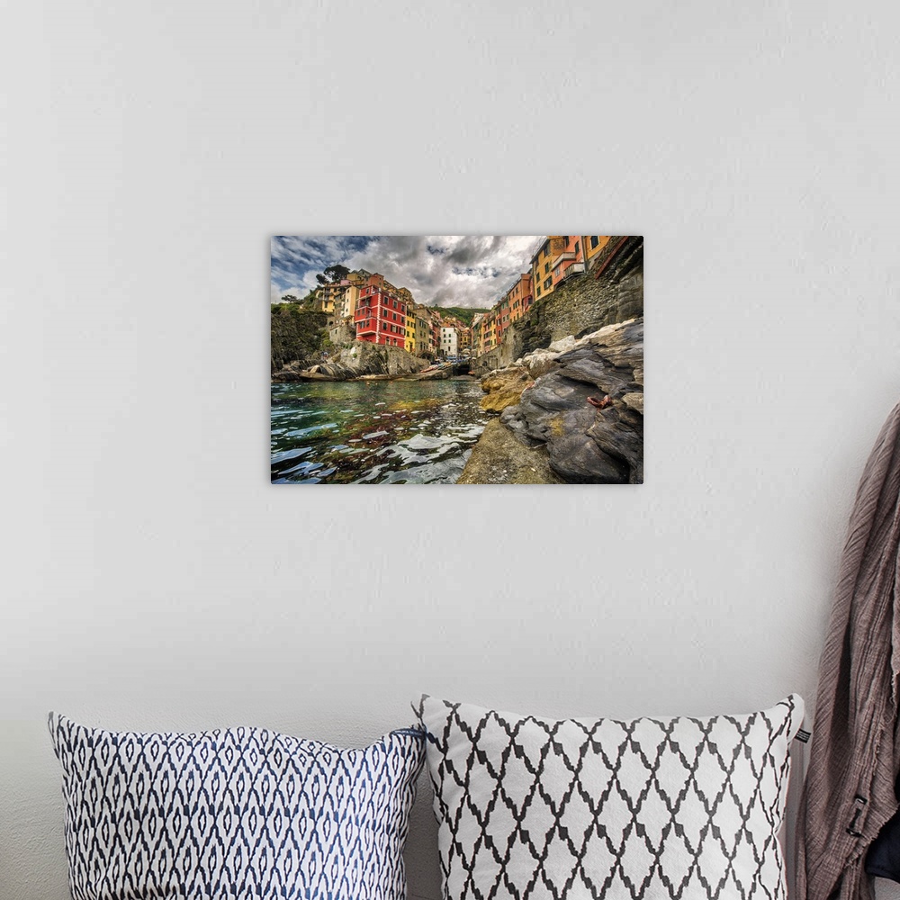 A bohemian room featuring Riomaggiore in the Cinque Terre