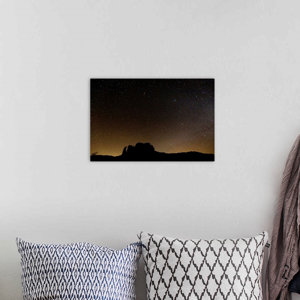A bohemian room featuring Stars at night above Cathedral Rock in Sedona, Arizona
