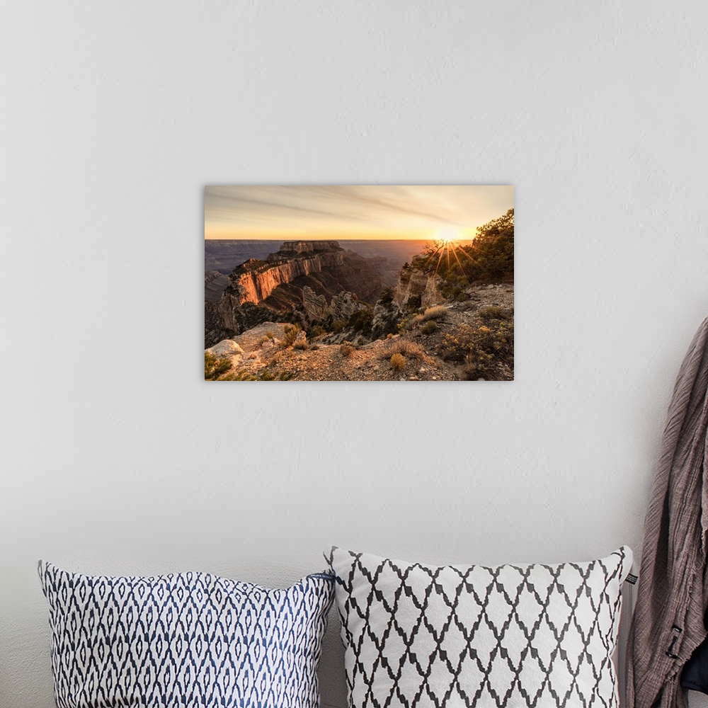 A bohemian room featuring Sunset at the North Rim of the Grand Canyon