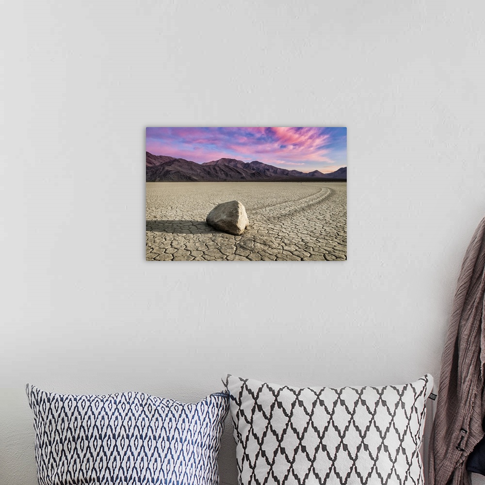 A bohemian room featuring Sunset at the Racetrack in Death Valley National Park