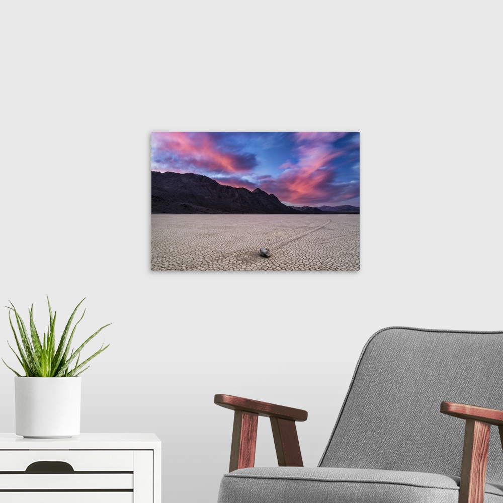A modern room featuring Sunset at the Racetrack in Death Valley National Park