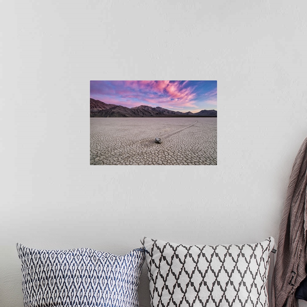 A bohemian room featuring Sunset at the Racetrack in Death Valley National Park