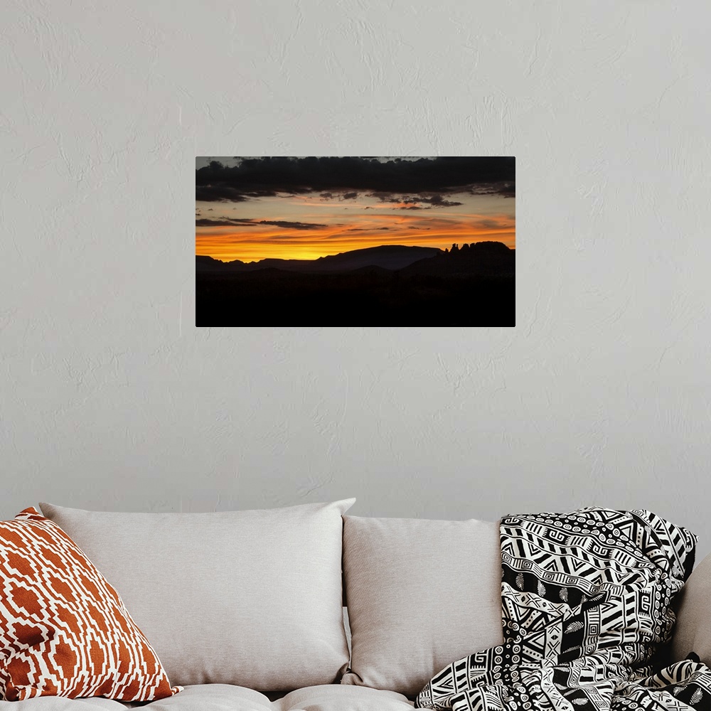 A bohemian room featuring Sunset over Sedona
