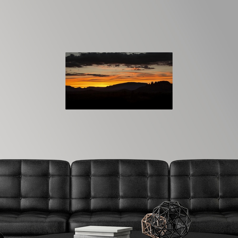 A modern room featuring Sunset over Sedona