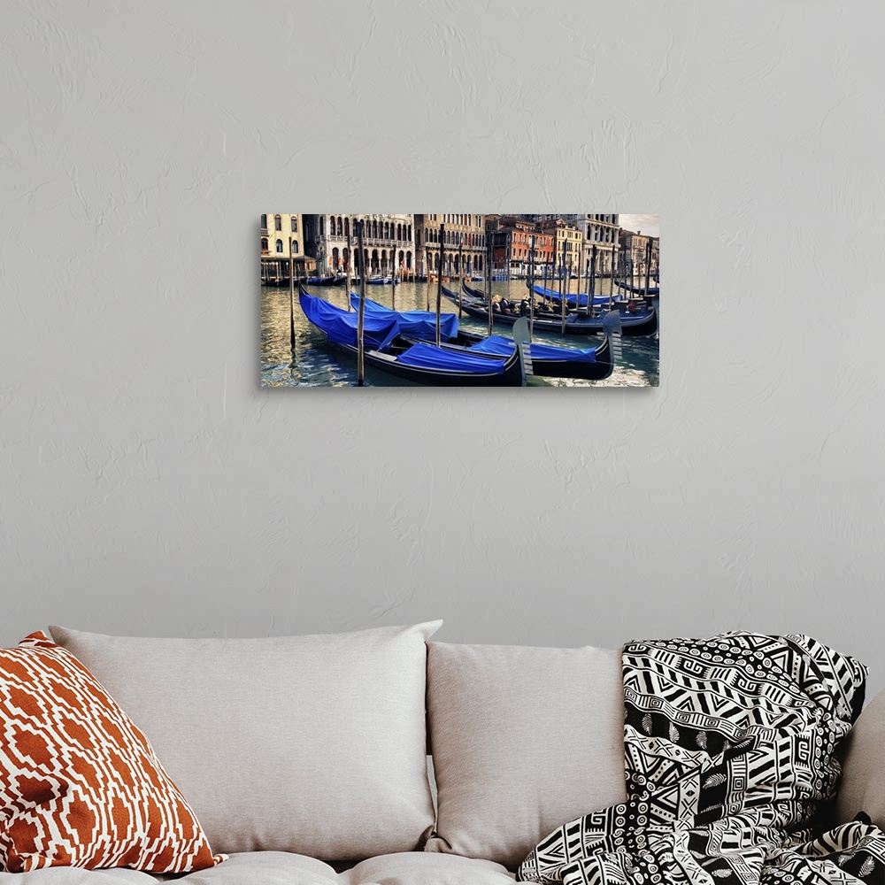 A bohemian room featuring The Grand Canal and gondolas in Venice, Italy