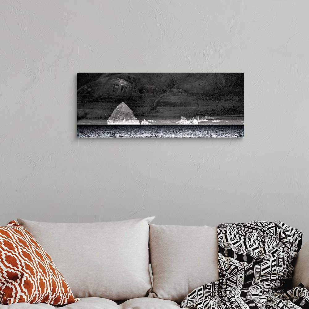 A bohemian room featuring Pyramid Lake.