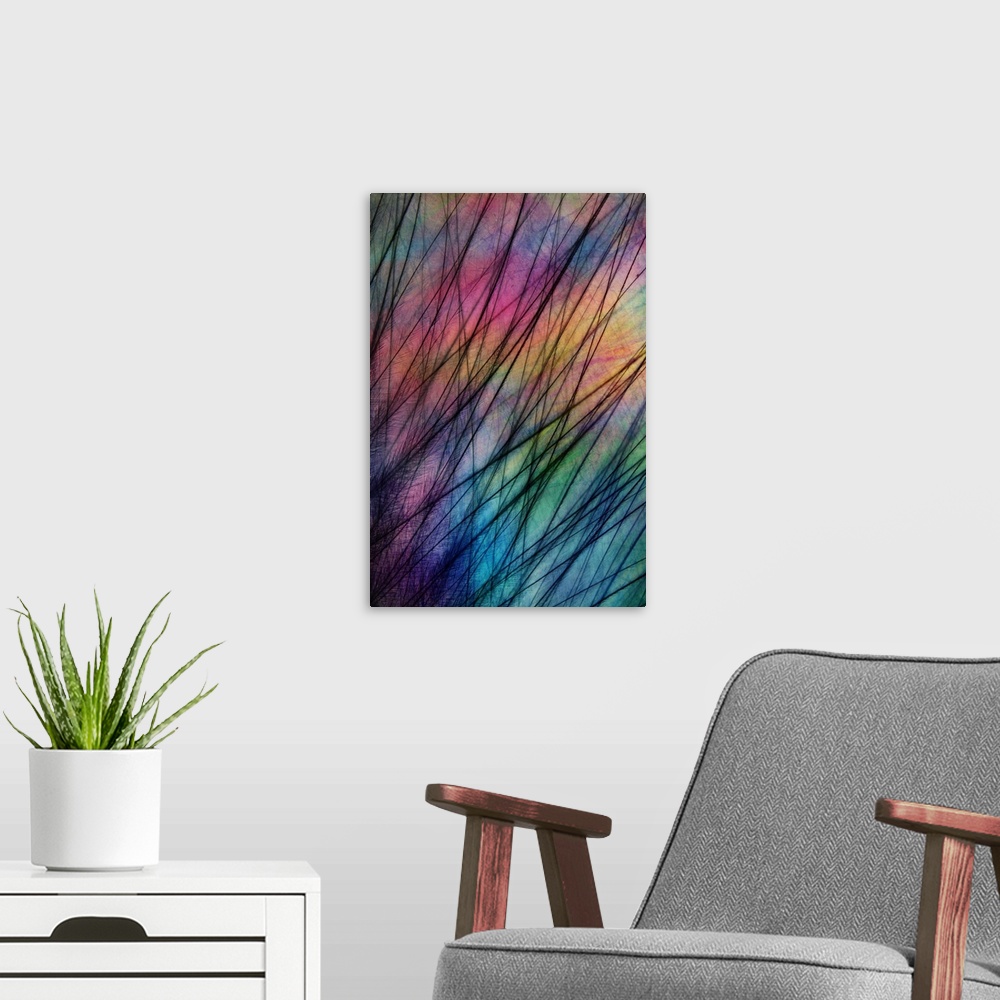 A modern room featuring Feather abstract with added texture
