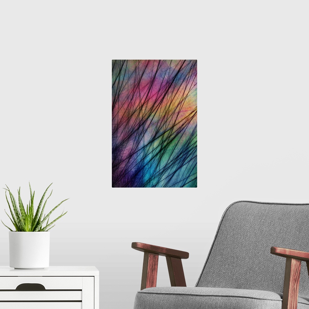 A modern room featuring Feather abstract with added texture