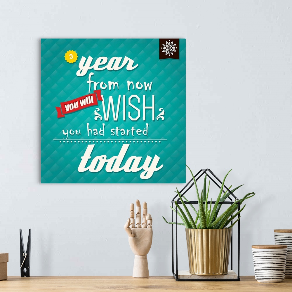 A bohemian room featuring Quote, inspirational poster, typographical background, vector illustration