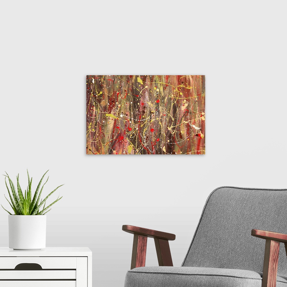 A modern room featuring Abstract Painting Background